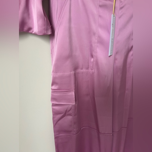 House of Harlow 1960  pink Chain strap crop top & wide leg pant 2 piece set - Picture 5 of 8